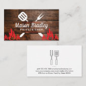 Koch | GRILLEN Cooking | Holz | Feuer Visitenkarte (Vorne/Hinten)