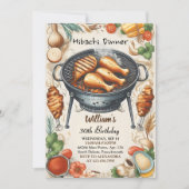 Koch Grillen Japanisch Sushi Hibachi 30. Geburtsta Einladung (Vorderseite)