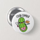 Koch-Gurke Funny Cucumber Pun Button (Vorne & Hinten)