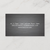 Koch Hat Button rollen und Whisk | Metall-Hintergr Treuekarte (Rückseite)