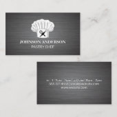 Koch Hat Button rollen und Whisk | Metall-Hintergr Treuekarte (Vorne/Hinten)