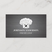 Koch Hat Button rollen und Whisk | Metall-Hintergr Treuekarte (Vorderseite)