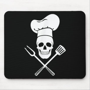 Koch Hat Cook Skull Kitchen Grillen Barbecue Tools Mousepad