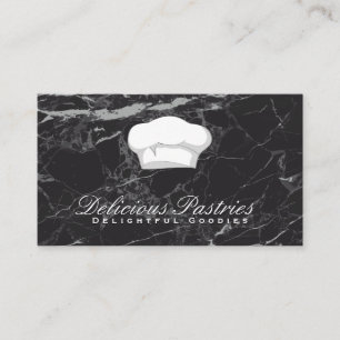 Koch Hat Eleganter schwarzer Marmor Visitenkarte