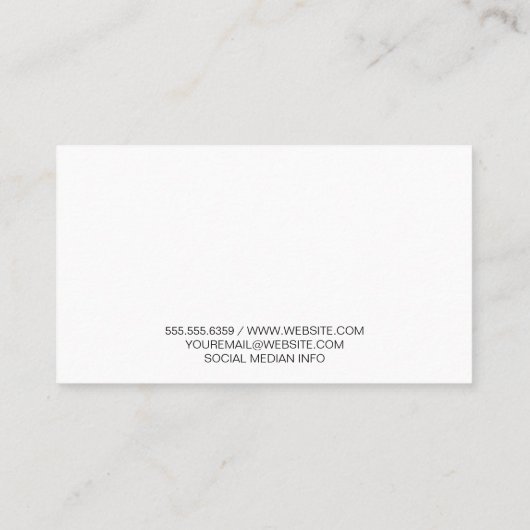 Koch Hat | Gemüse Visitenkarte (Rückseite)