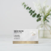 Koch Hat | Goldledertrimmung Visitenkarte (Stehend Vorderseite)