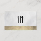 Koch Hat | Goldledertrimmung Visitenkarte (Rückseite)