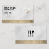 Koch Hat | Goldledertrimmung Visitenkarte (Vorne/Hinten)