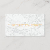 Koch Hat | Hintergrund aus weißem Marmor Visitenkarte (Rückseite)