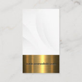 Koch Hat Kochen Utensitäten | Gold Metallic Visitenkarte (Rückseite)