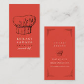 Koch Hat kulinarische Visitenkarten Visitenkarte (Vorne/Hinten)