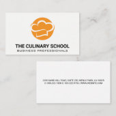 Koch-Hat-Orange-Logo Visitenkarte (Vorne/Hinten)