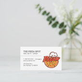 Koch Hat Pizza Logo Business Card Visitenkarte (Stehend Vorderseite)