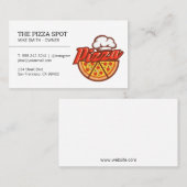 Koch Hat Pizza Logo Business Card Visitenkarte (Vorne/Hinten)
