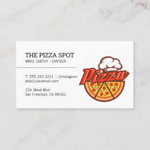 Koch Hat Pizza Logo Business Card Visitenkarte