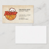 Koch Hat Pizza Slices Visitenkarte (Vorne/Hinten)