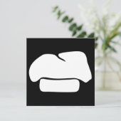 Koch hat Silhouetten Einladung (Stehend Vorderseite)