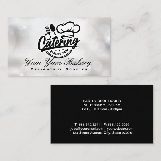 Koch Hat Silverware | Restaurant Visitenkarte (Vorne/Hinten)