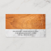 Koch Hat Spoon Fork | Holzmarmor Visitenkarte (Rückseite)