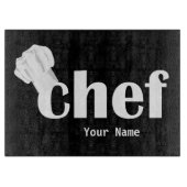 Koch Hat Text Custom Cutting Board Schneidebrett (Vorderseite)