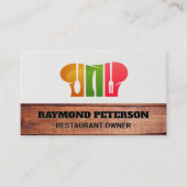 Koch Hat und Silverware | Cook-Logo Visitenkarte (Vorderseite)