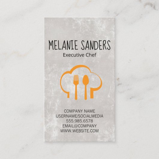 Koch Hat und Silverware Visitenkarte (Vorderseite)