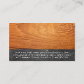 Koch Hat und Spatulas | Holz und Schiefer Visitenkarte (Rückseite)