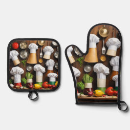 Koch Hats Ofenhandschuh & Topflappen-Set