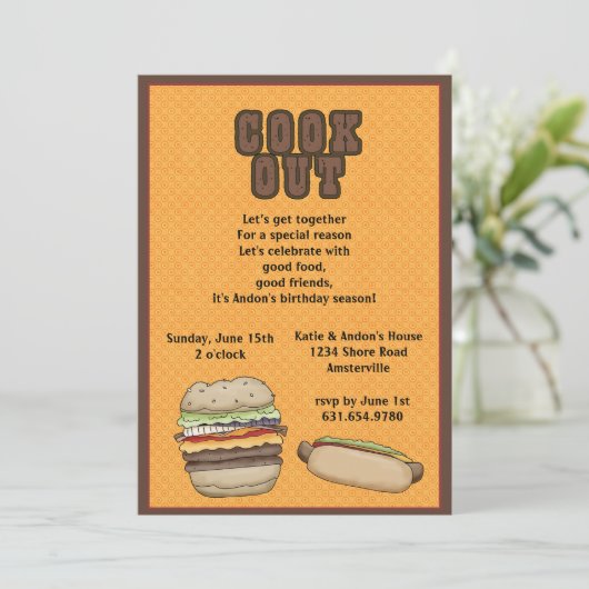 Koch-heraus Einladung (Stehend Vorderseite)