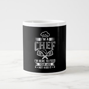 Koch hier Fütterte Kiss nicht kochen Lover Funny G Jumbo-Tasse