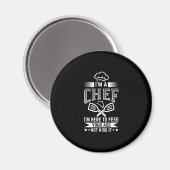 Koch hier Fütterte Kiss nicht kochen Lover Funny G Magnet (Vorderseite/Rückseite)