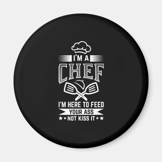 Koch hier Fütterte Kiss nicht kochen Lover Funny G Magnet (Vorne)