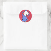 Koch Hippo - Hippolicious Runder Aufkleber (Tasche)