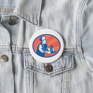 Koch Holding Money Bag Restaurant Finance Button