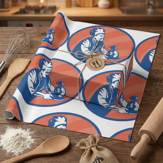 Koch Holding Money Bag Restaurant Finance Geschenkpapier