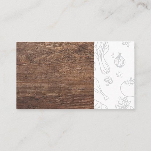 Koch | Holz | Gemüse Visitenkarte (Rückseite)