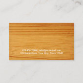 Koch Holz Hintergrund Beruflicher Catering Visitenkarte (Rückseite)