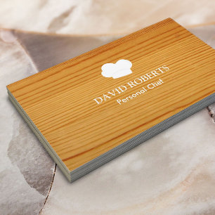 Koch Holz Hintergrund Beruflicher Catering Visitenkarte