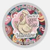 Koch Hühnerwalzsticker Runder Aufkleber (Vorderseite)