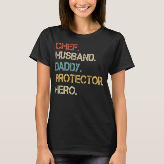Koch Husband Daddy Protector Hero cooler Vater T-Shirt (Vorderseite)