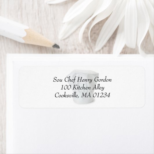 Koch-Hut-Adressenkleber (Insitu)