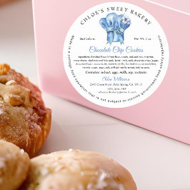 Koch--Hut-Hütte-Lebensmittelgesetze-Etikett Runder Aufkleber