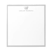 Koch-Hut-Logo-Silver-Rahmen Notizblock (Vorderseite)