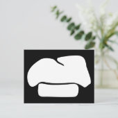 Koch Hut Silhouette Postkarte (Stehend Vorderseite)