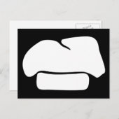 Koch Hut Silhouette Postkarte (Vorne/Hinten)