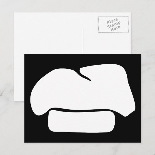 Koch Hut Silhouette Postkarte (Vorne/Hinten)