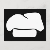 Koch Hut Silhouette Postkarte (Vorderseite)