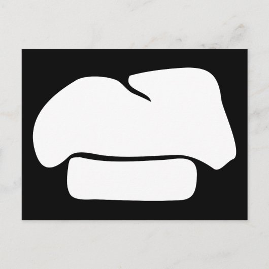 Koch Hut Silhouette Postkarte (Vorderseite)