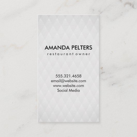 Koch Hut und Messer | Kulinarisch Visitenkarte (Rückseite)