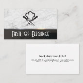 Koch Hut und Messer | Restaurant-Logo Visitenkarte (Vorne/Hinten)